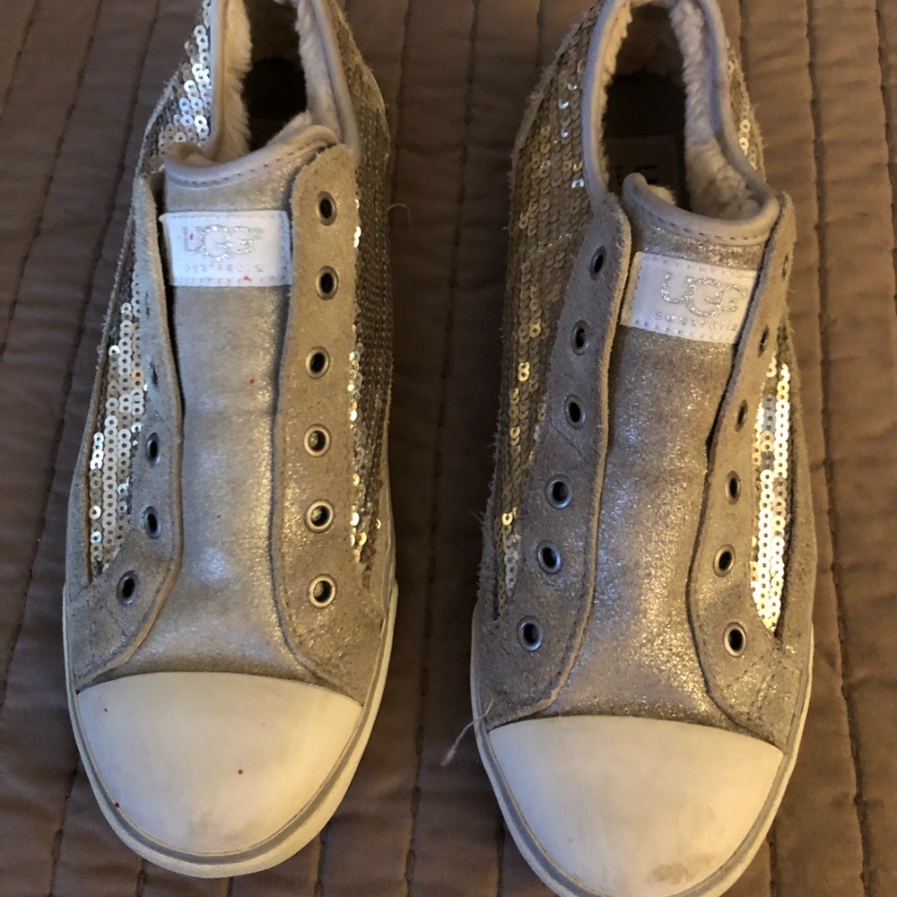 Ugg slip on sequined tennis shoes size 8